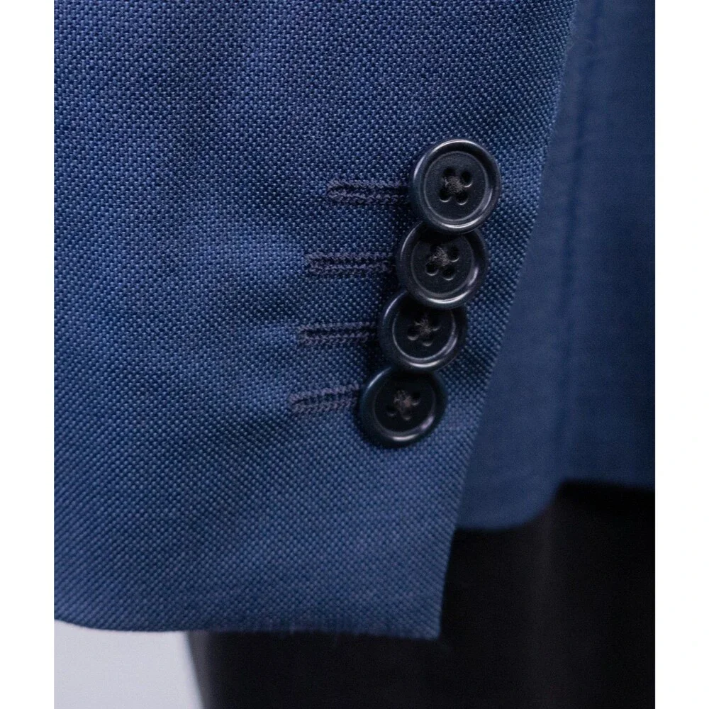 John Varvatos MARZOTTO Wool Blazer Sport Coat Sz 40R Blue Two Button Jacket